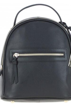Small 100% Real Leather Backpack Black