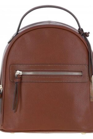Small 100% Real Leather Backpack Tan