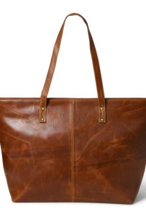 The Kim Women’s Leather Tote Bag Cocoa Brown