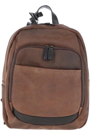 Vegetable Tanned Leather Backpack Oily Brown