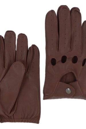 Lightweight Natural Skin Lined Leather Driving Gloves Tan